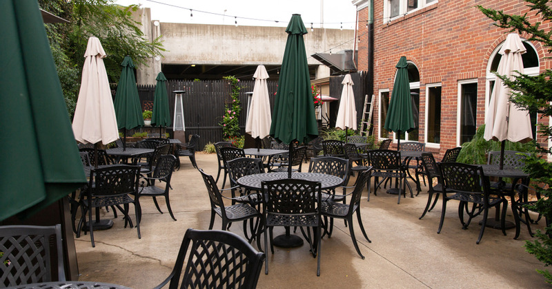 Exterior, garden tables