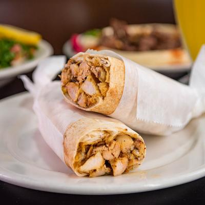 Chicken shawarma wrap.