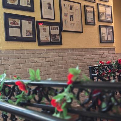 Restaurant interior details, decor.