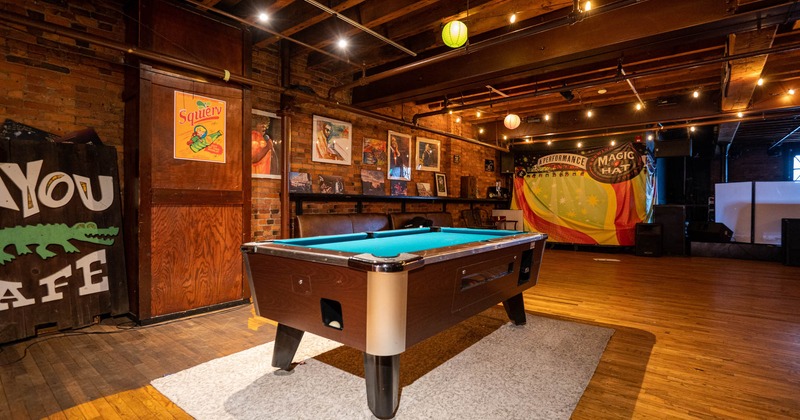 Interior, pool table area