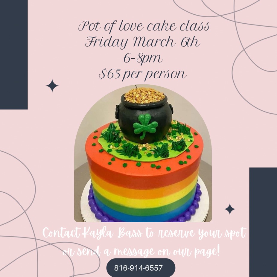 Pot of love cake class event photo