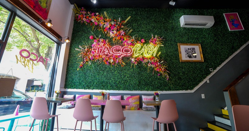 Decorated dining area