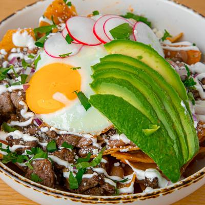 Chilaquiles, served.