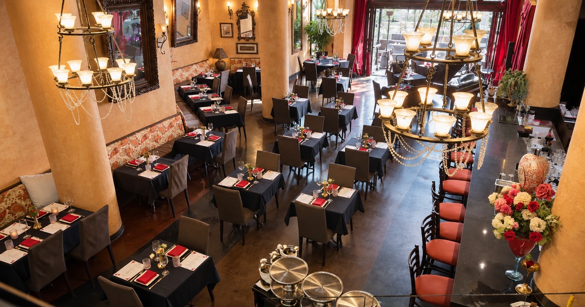 Il Sogno Italiano main dining room set for a full buyout near the Convention Center.