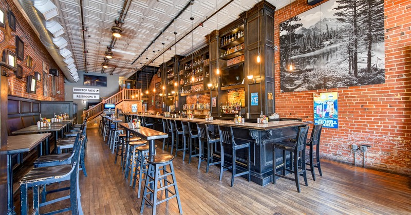 Interior, seating place near bar