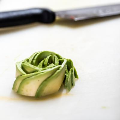 Avocado slices.