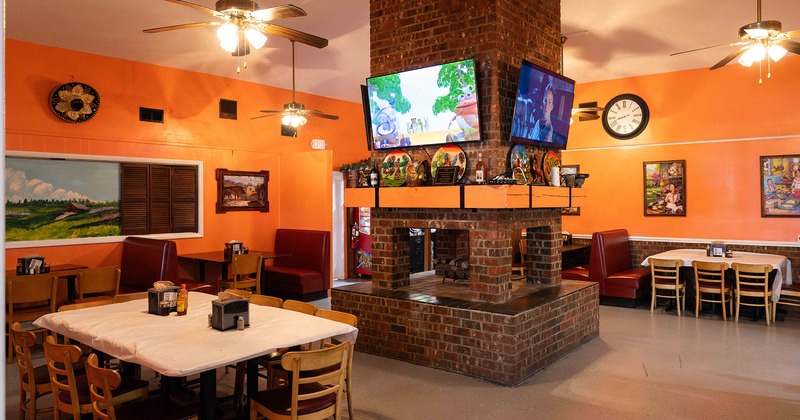 Nicely done interior dining area