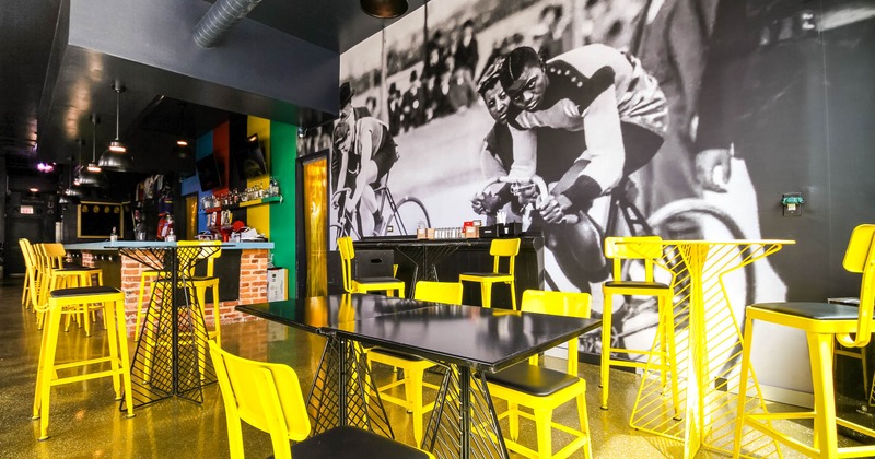 Interior,  seating area near the bar