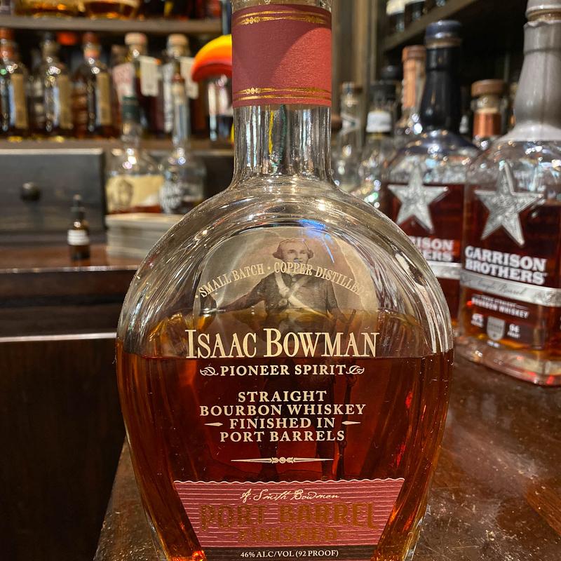 ISAAC BOWMAN BOURBON Port barrel finish photo