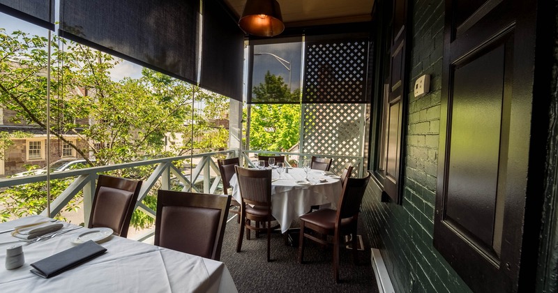 Covered dinning area on a terrace