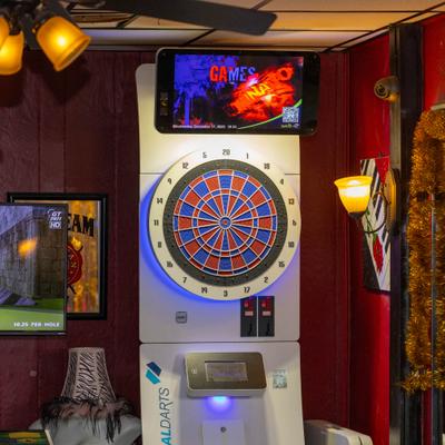 The darts game machine.