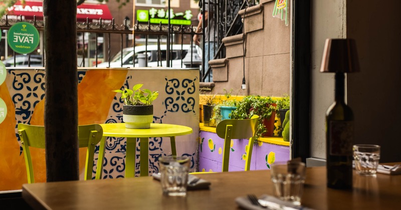 Exterior, patio seating area