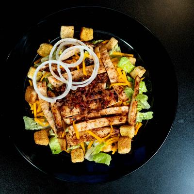 Grilled chicken Caesar salad.