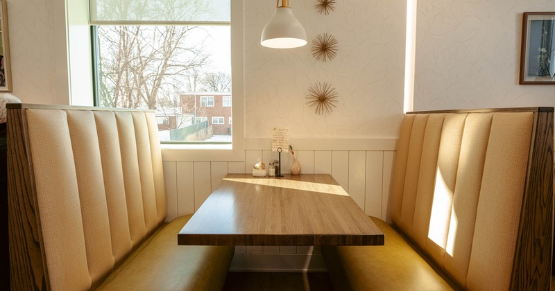 Interior, restaurant booth