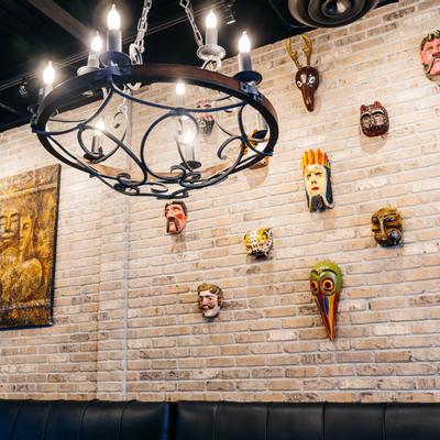 Interior - Details: Decorations on the walls, Chandelier