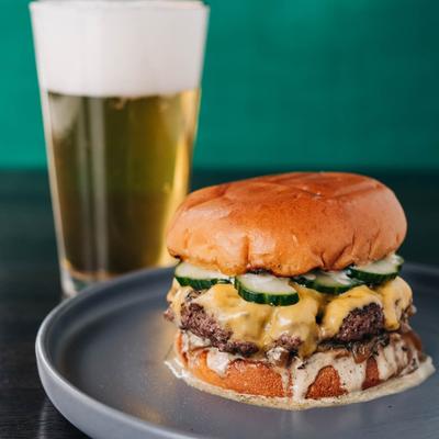 Burger with a Beer.