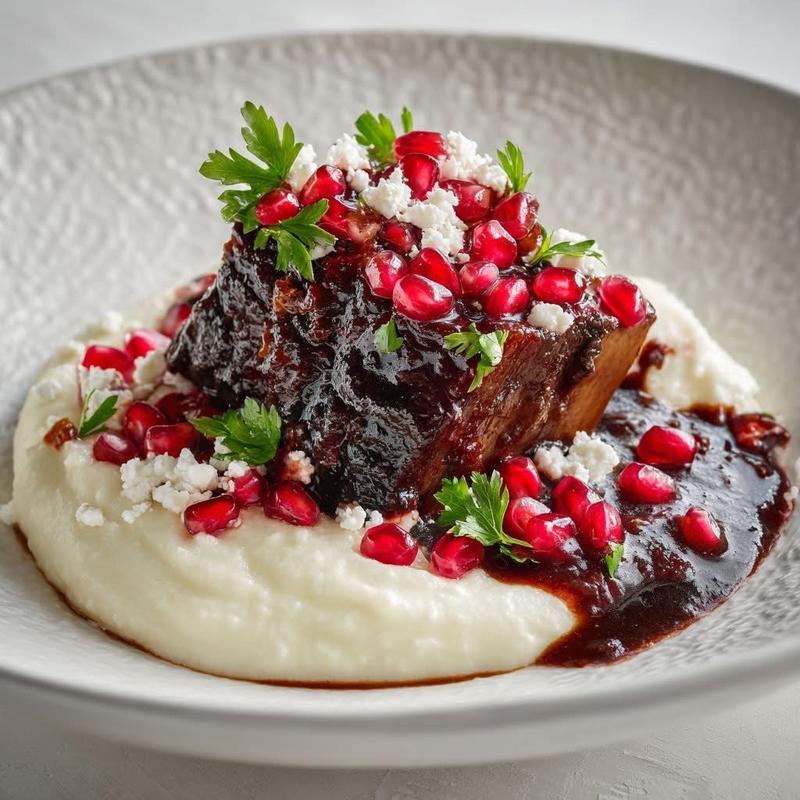 Braised, short ribs photo
