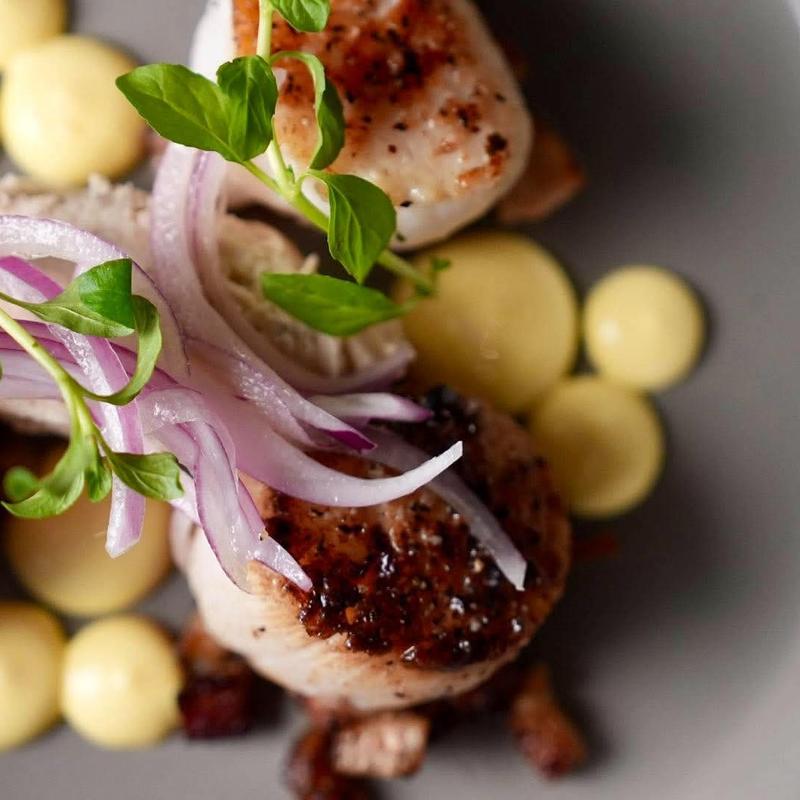 Scallops | White Beans | Pork Belly | Pickled Red Onion photo