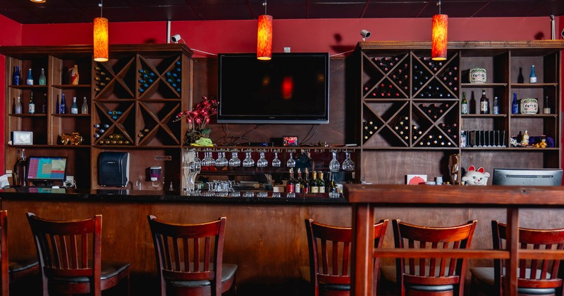 Interior, bar counter area