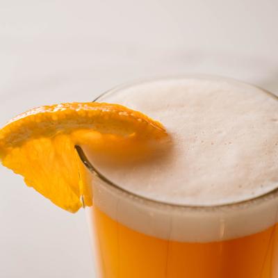 Blue moon beer with a orange slice