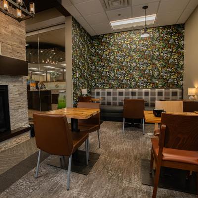 Dining area interior.