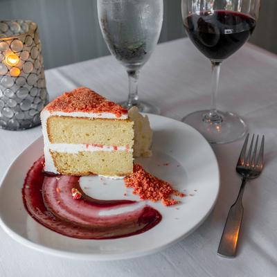 Strawberry crunch cake.