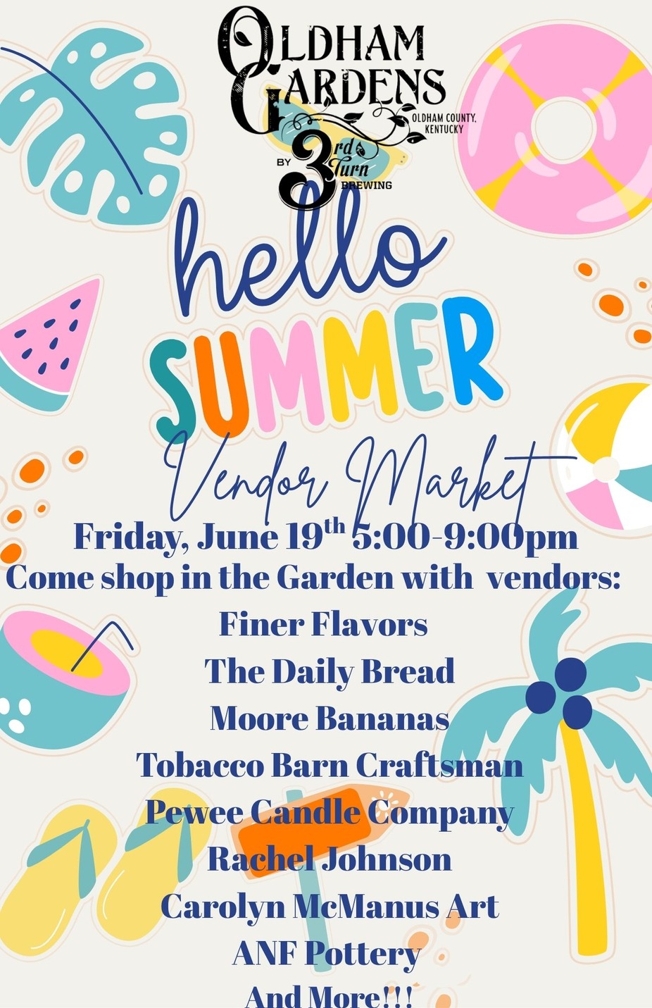 Hello Summer Vendor Market In the Garden event photo