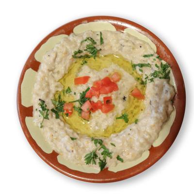 Decorated dish with vegetables and spices