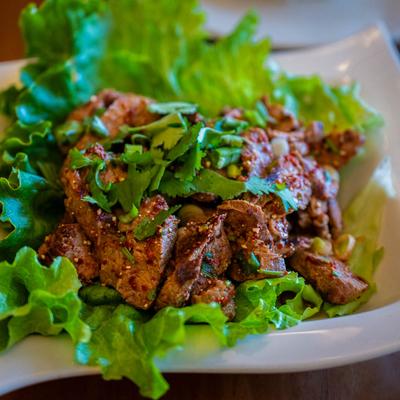 The Crying Tiger meal.