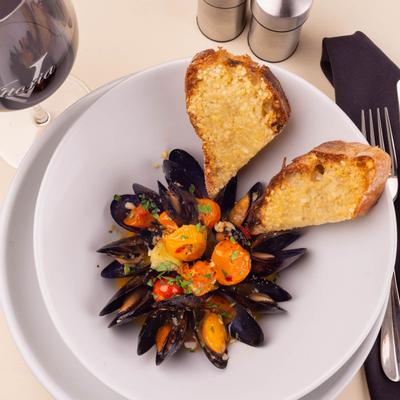 Mussels served