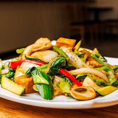 Stir fried veggies and tofu.
