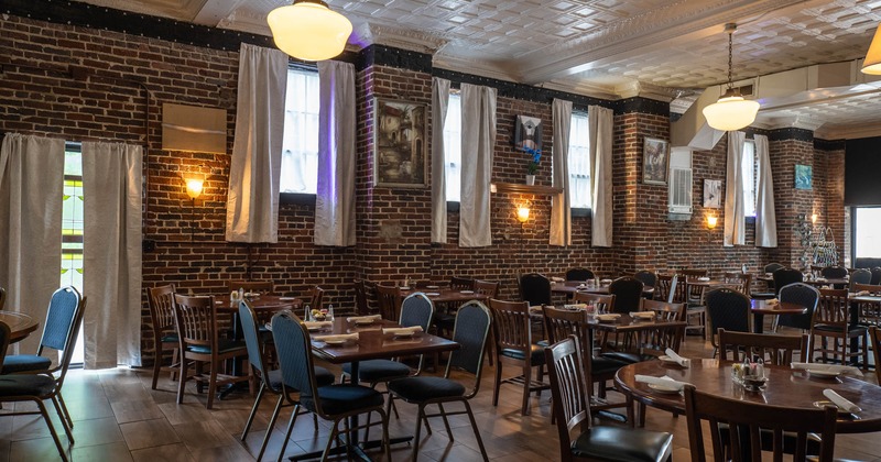 Dining area, tables and chairs