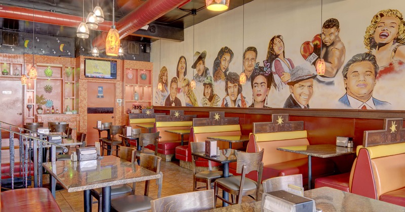 Dining area, tables and dining booths