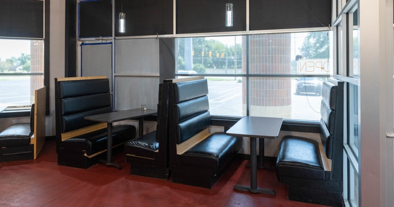 Interior, seating booths