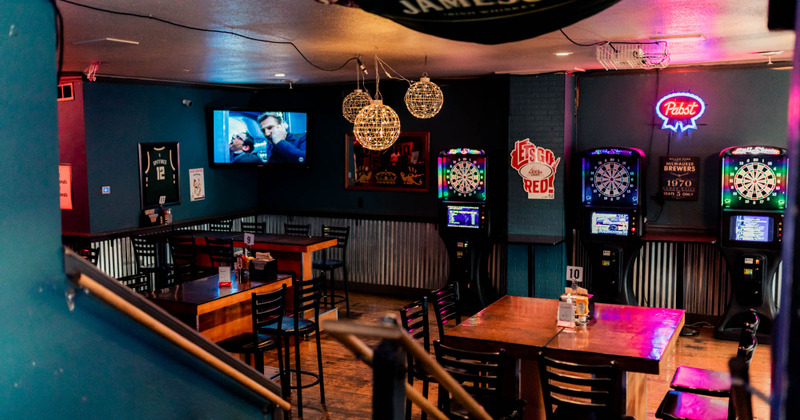 Interior, tables ready for guests