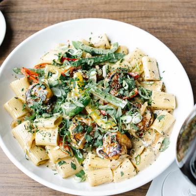 Jamaican Jerk Shrimp Rasta Pasta.