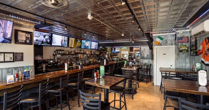 Interior, seating and bar areas