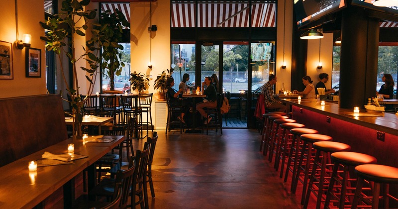 Seating and bar areas