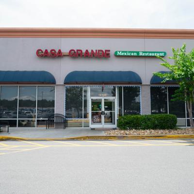 The storefront of Casa Grande Mexican Restaurant.