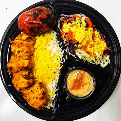 Chicken Kabab Lunch Plate.