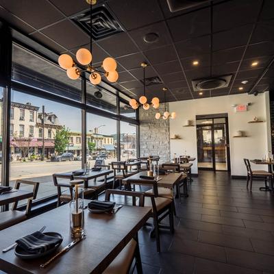 The restaurant's interior.