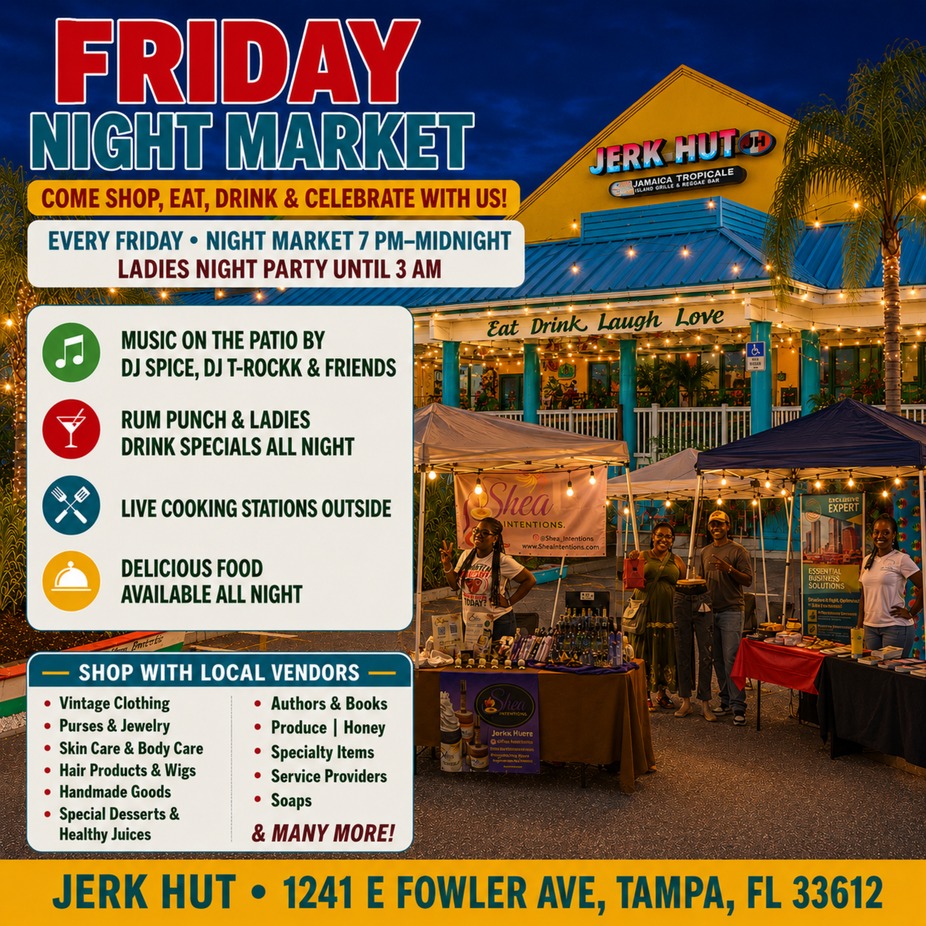 FRIDAY NIGHT MARKET at JERK HUT | TAMPA event photo
