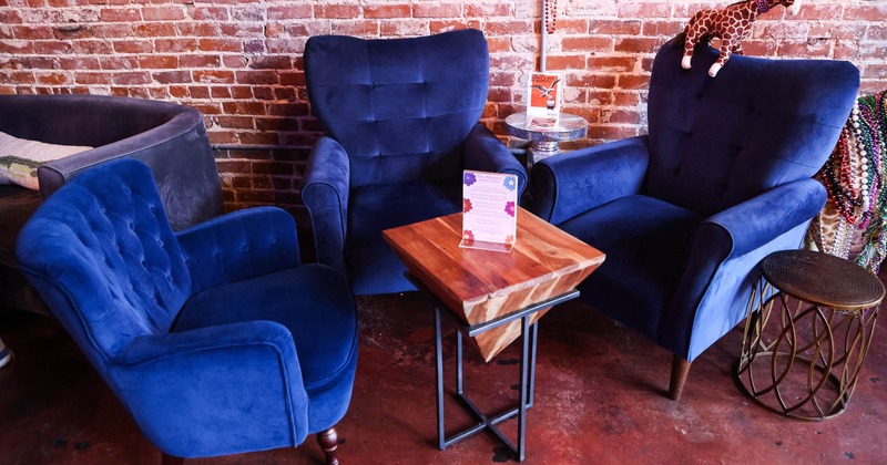 Interior, seating place with armchairs