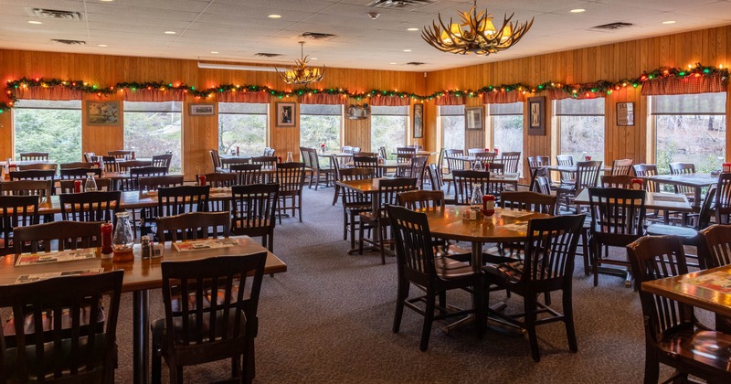 Interior, seating area, wide view