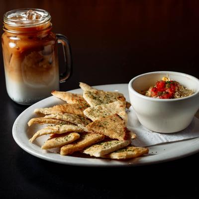 Hummus and Pita Bread.
