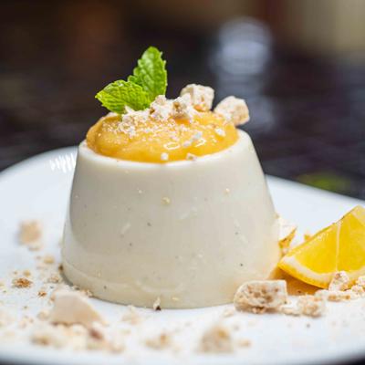 Lemon Mascarpone Panna Cotta dessert
