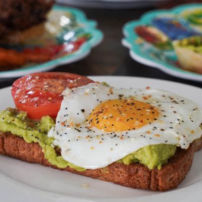 Avocado Toast, side view.