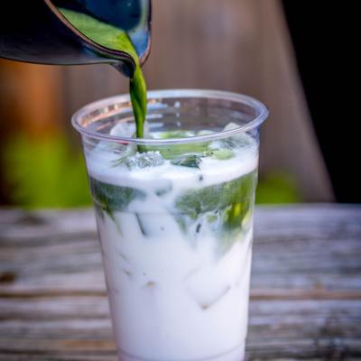 iced matcha.