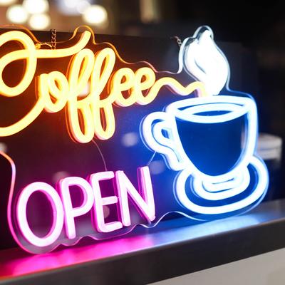 Neon sign featuring the words 