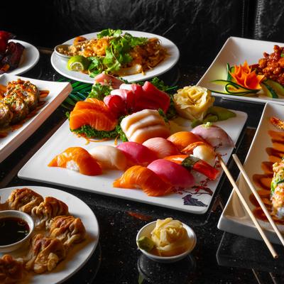 Various food dishes.